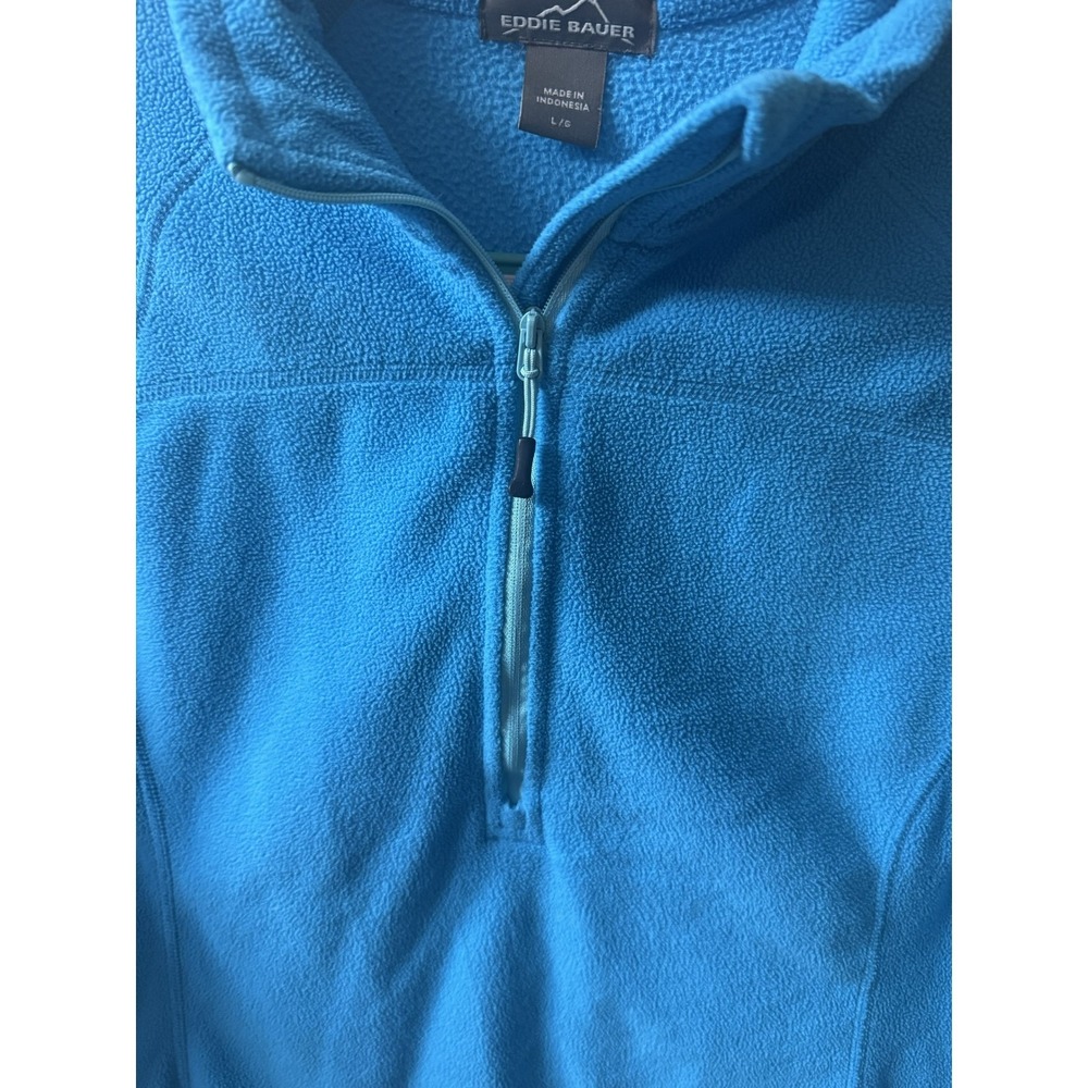 Eddie Bauer Women's Fleece Quarter Zip Pullover Blue Size‎ Large - Picture 4 of 8